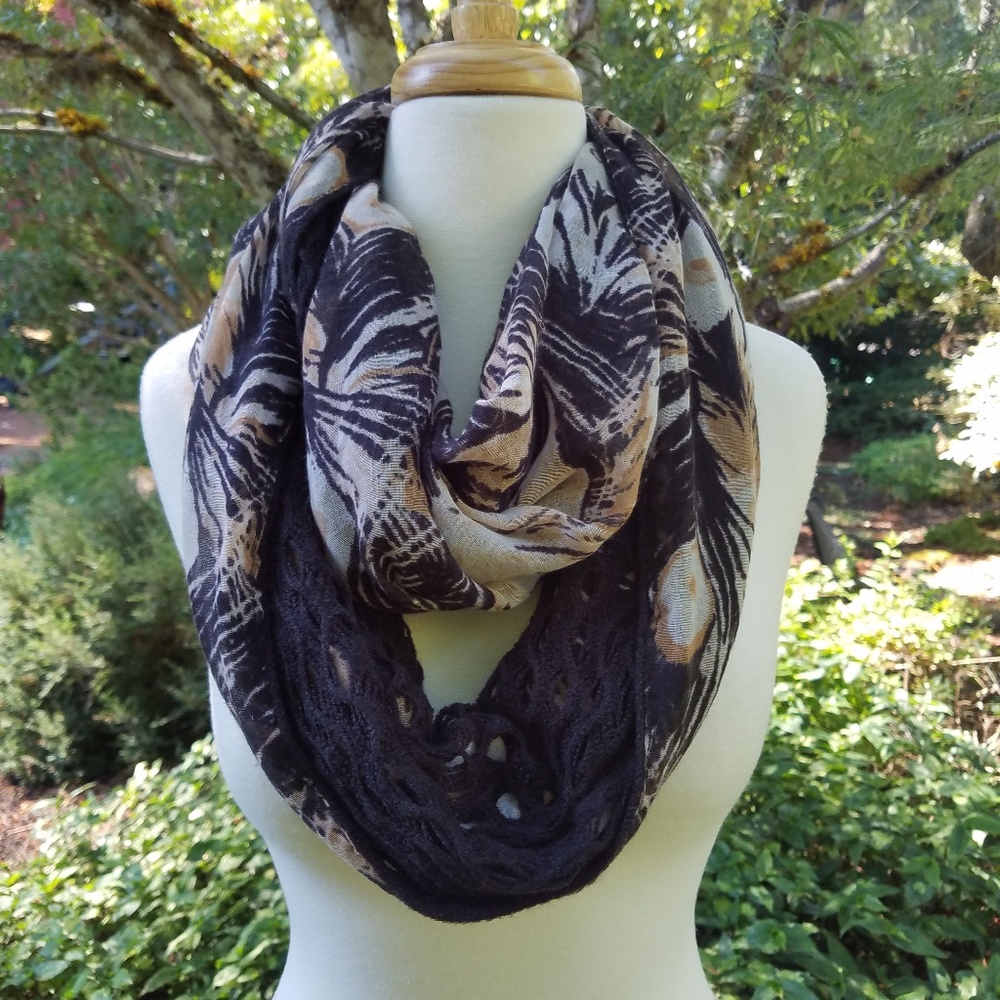 Peacock Print Collection Eighteen Infinity Scarf